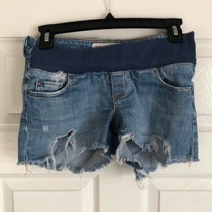 Maternity jean shorts